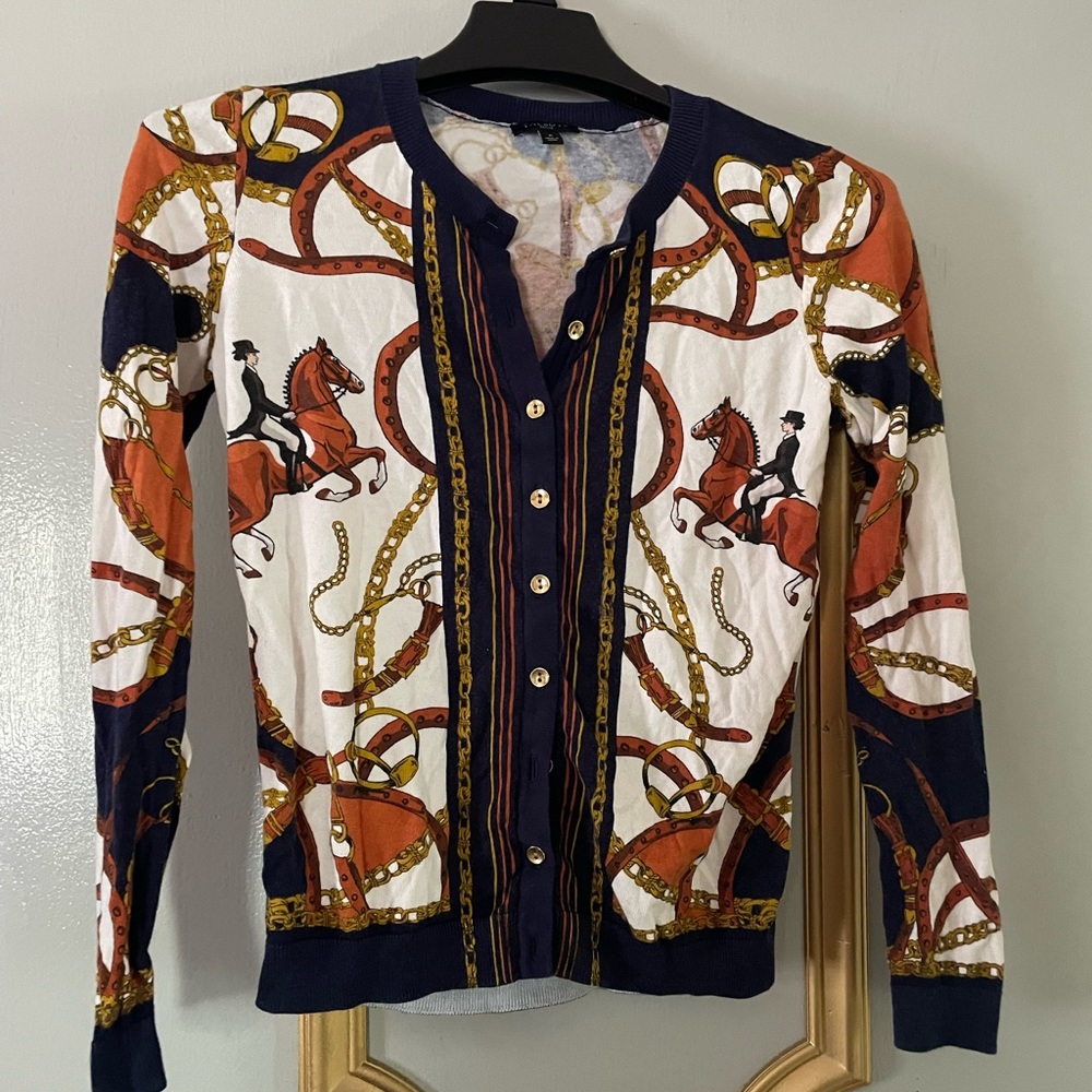Horse print Equestrian Cardigan